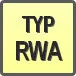 Piktogram - Typ: RWA